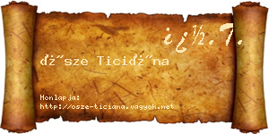 Ősze Ticiána névjegykártya